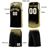 Custom Black Personalized Cloud Pattern Sports Sets Uniform Basketball Jersey