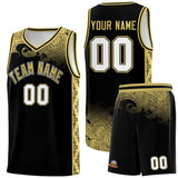 Custom Black Personalized Cloud Pattern Sports Sets Uniform Basketball Jersey