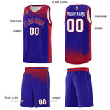 Custom Royal Personalized Cloud Pattern Sports Sets Uniform Basketball Jersey
