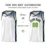 Custom White Personalized Cloud Pattern Sports Sets Uniform Basketball Jersey