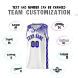 Custom White Personalized Cloud Pattern Sports Sets Uniform Basketball Jersey