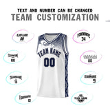 Custom White Personalized Cloud Pattern Sports Sets Uniform Basketball Jersey