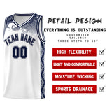 Custom White Personalized Cloud Pattern Sports Sets Uniform Basketball Jersey