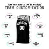 Custom Black Personalized Cloud Pattern Sports Sets Uniform Basketball Jersey
