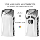 Custom White Personalized Cloud Pattern Sports Sets Uniform Basketball Jersey
