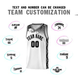Custom White Personalized Cloud Pattern Sports Sets Uniform Basketball Jersey