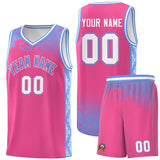 Custom Pink Personalized Cloud Pattern Sports Sets Uniform Basketball Jersey