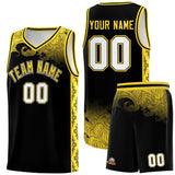 Custom Black Personalized Cloud Pattern Sports Sets Uniform Basketball Jersey