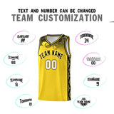 Custom Gold Personalized Cloud Pattern Sports Sets Uniform Basketball Jersey