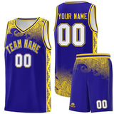 Custom Royal Personalized Cloud Pattern Sports Sets Uniform Basketball Jersey