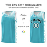 Custom Sky Blue Personalized Cloud Pattern Sports Sets Uniform Basketball Jersey