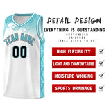 Custom White Personalized Cloud Pattern Sports Sets Uniform Basketball Jersey