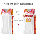 Custom White Personalized Cloud Pattern Sports Sets Uniform Basketball Jersey