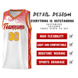 Custom White Personalized Cloud Pattern Sports Sets Uniform Basketball Jersey