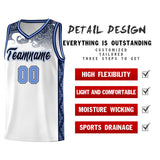 Custom White Personalized Cloud Pattern Sports Sets Uniform Basketball Jersey