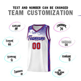 Custom White Personalized Cloud Pattern Sports Sets Uniform Basketball Jersey
