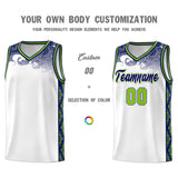 Custom White Personalized Cloud Pattern Sports Sets Uniform Basketball Jersey