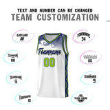 Custom White Personalized Cloud Pattern Sports Sets Uniform Basketball Jersey