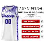 Custom White Personalized Cloud Pattern Sports Sets Uniform Basketball Jersey