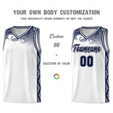 Custom White Personalized Cloud Pattern Sports Sets Uniform Basketball Jersey