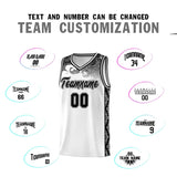Custom White Personalized Cloud Pattern Sports Sets Uniform Basketball Jersey