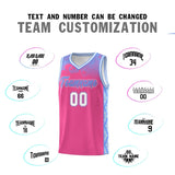 Custom Pink Personalized Cloud Pattern Sports Sets Uniform Basketball Jersey