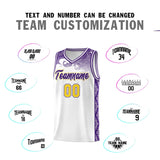 Custom White Personalized Cloud Pattern Sports Sets Uniform Basketball Jersey