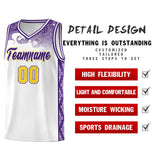 Custom White Personalized Cloud Pattern Sports Sets Uniform Basketball Jersey