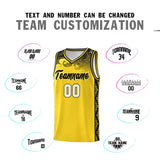 Custom Gold Personalized Cloud Pattern Sports Sets Uniform Basketball Jersey