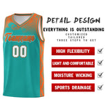 Custom Aqua Personalized Cloud Pattern Sports Sets Uniform Basketball Jersey