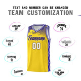 Custom Gold Personalized Cloud Pattern Sports Sets Uniform Basketball Jersey