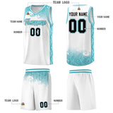 Custom White Personalized Cloud Pattern Sports Sets Uniform Basketball Jersey