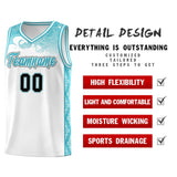 Custom White Personalized Cloud Pattern Sports Sets Uniform Basketball Jersey