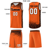 Custom Orange Personalized Cloud Pattern Sports Sets Uniform Basketball Jersey