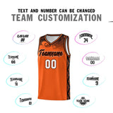 Custom Orange Personalized Cloud Pattern Sports Sets Uniform Basketball Jersey