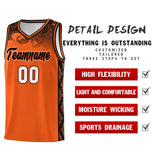 Custom Orange Personalized Cloud Pattern Sports Sets Uniform Basketball Jersey