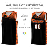 Custom Black Personalized Cloud Pattern Sports Sets Uniform Basketball Jersey