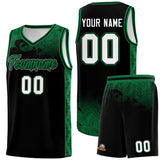 Custom Black Personalized Cloud Pattern Sports Sets Uniform Basketball Jersey