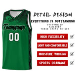 Custom Kelly Green Personalized Cloud Pattern Sports Sets Uniform Basketball Jersey