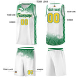 Custom White Personalized Cloud Pattern Sports Sets Uniform Basketball Jersey