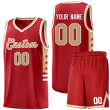 Custom Personalized Star Fashion Pattern Sports Uniform Basketball Jersey For Adult
