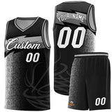 Custom Black Dot Scatter Graffiti Pattern Sports Uniform Basketball Jersey