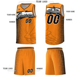 Custom Broncos Orange Dot Scatter Graffiti Pattern Sports Uniform Basketball Jersey