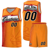 Custom Broncos Orange Dot Scatter Graffiti Pattern Sports Uniform Basketball Jersey