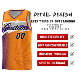 Custom Broncos Orange Dot Scatter Graffiti Pattern Sports Uniform Basketball Jersey
