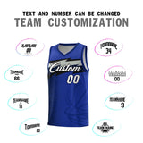Custom Royal Dot Scatter Graffiti Pattern Sports Uniform Basketball Jersey
