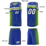 Custom Royal Dot Scatter Graffiti Pattern Sports Uniform Basketball Jersey