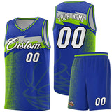 Custom Royal Dot Scatter Graffiti Pattern Sports Uniform Basketball Jersey
