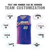 Custom Royal Dot Scatter Graffiti Pattern Sports Uniform Basketball Jersey