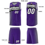Custom Purple Dot Scatter Graffiti Pattern Sports Uniform Basketball Jersey